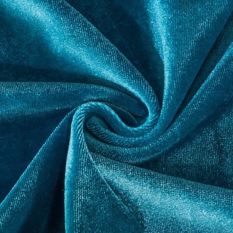 كلاراكو أغطية مقاعد غرفة الطعام المخملية المطاطية، أغطية قابلة للإزالة، ديكور حفلات الزفاف، أزرق داكن - Image 4