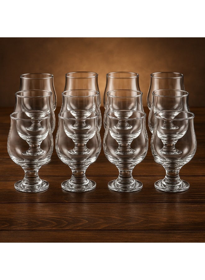 BLOOM 12 Piece Beverage Cup Set Glass Clear 7x7x10 cm - Image 2