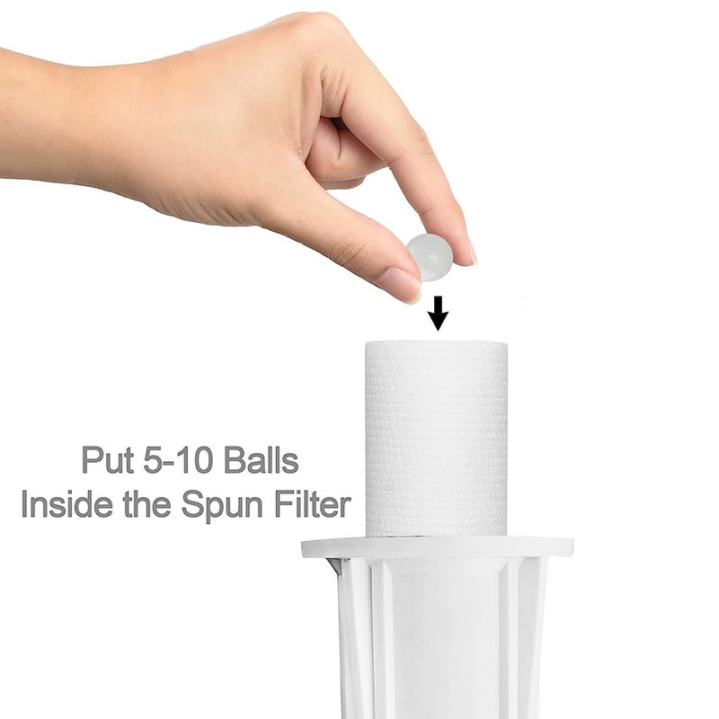 AAMERIA RO Antiscalant Silliphos Solid Balls Convert Hard Water into Soft Water Anti Scaling Balls for RO Tank Washing Machine and RO Water Purifier 50 Pieces - Image 2