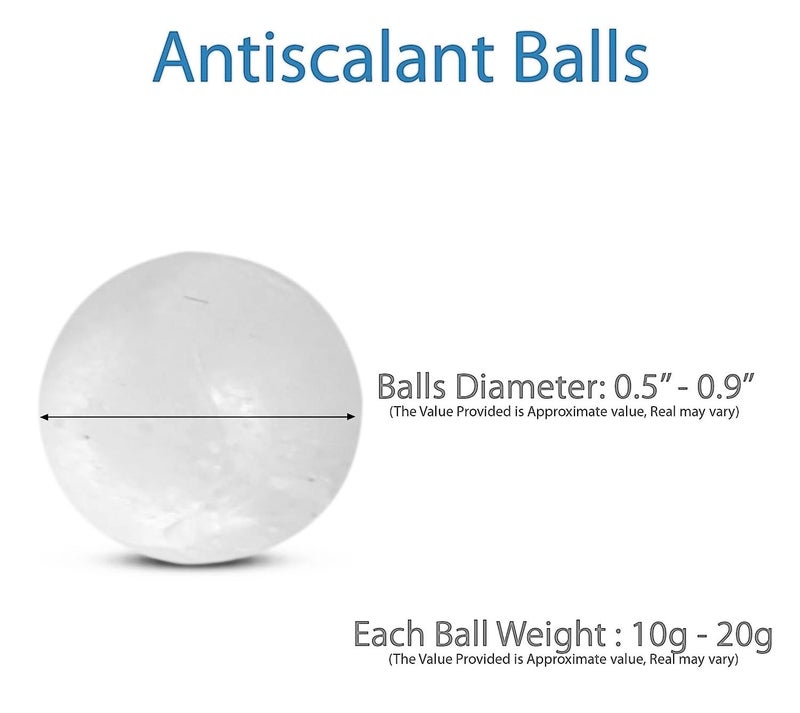 AAMERIA RO Antiscalant Silliphos Solid Balls Convert Hard Water into Soft Water Anti Scaling Balls for RO Tank Washing Machine and RO Water Purifier 50 Pieces - Image 4