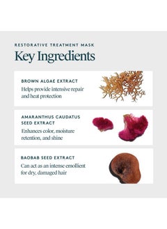 VIRTUE Virtue Restorative Hair Mask Treatment for Damaged Hair with Keratin and Baobab Seed Oil, Safe for All Hair Types, Color Safe  - Image 3
