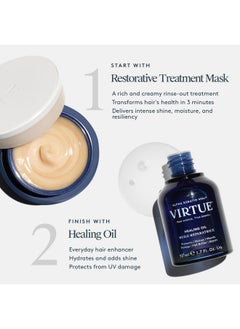 VIRTUE Virtue Restorative Hair Mask Treatment for Damaged Hair with Keratin and Baobab Seed Oil, Safe for All Hair Types, Color Safe  - Image 4
