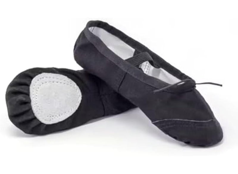 Canvas ballerina flats with flat leather soles for dancing, yoga ballet for young children, for girls (Multicolour) - Image 1