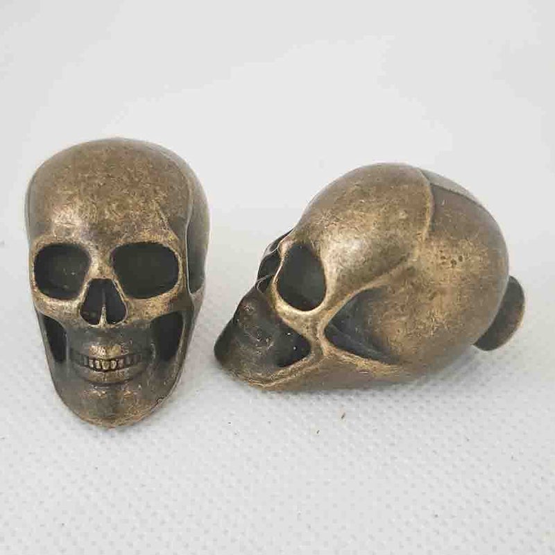 Cucumis Skull Knobs 4 Pcs Zinc Alloy Heavy Drawer Handle Cabinet Hardware Kitchen Cabinet Pulls Cupboard Handles Dresser Drawer Knobs Kitchen Cabinet Hardware with Screws (Bronze) - Image 3