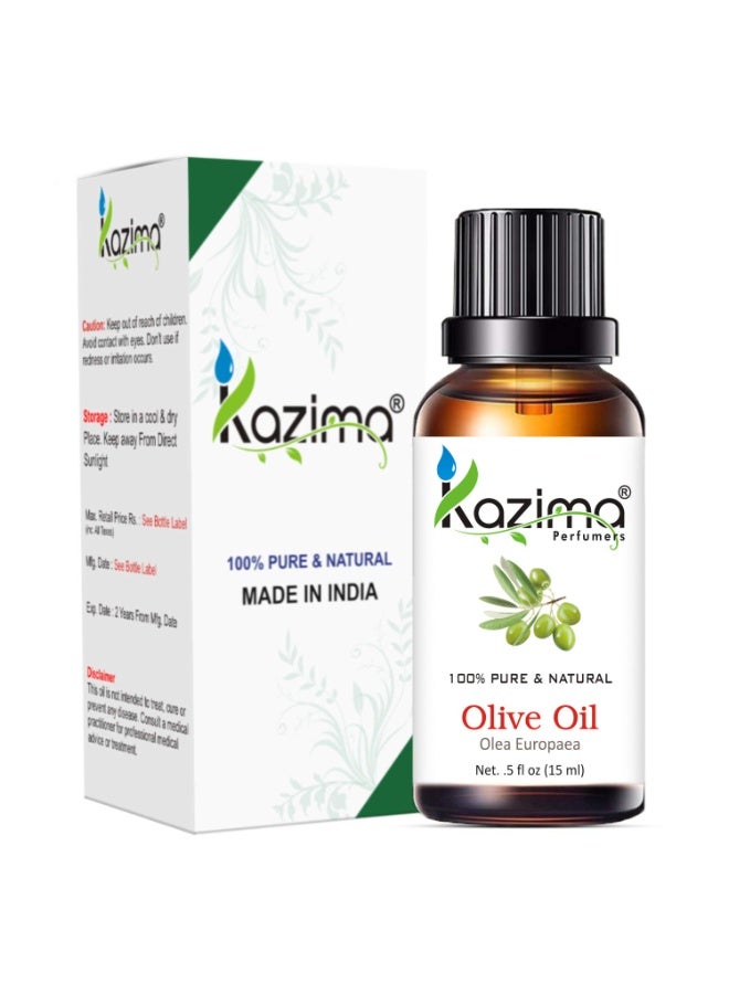 KAZIMA Combo of Jojoba Oil and Olive Oil - 100% Pure Cold Pressed Carrier Oil for Acne, Wrinkles, Skin Moisturizing, Massage & Hair Growth, 15 ml each - Image 3