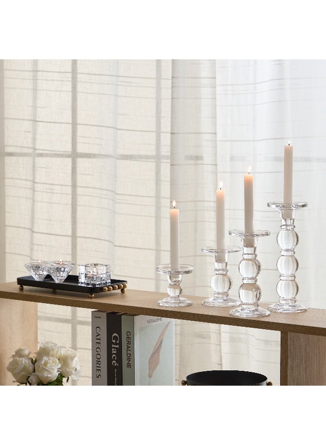 Home Box حامل شموع زجاجي شفاف لتزيين المنزل - Image 4