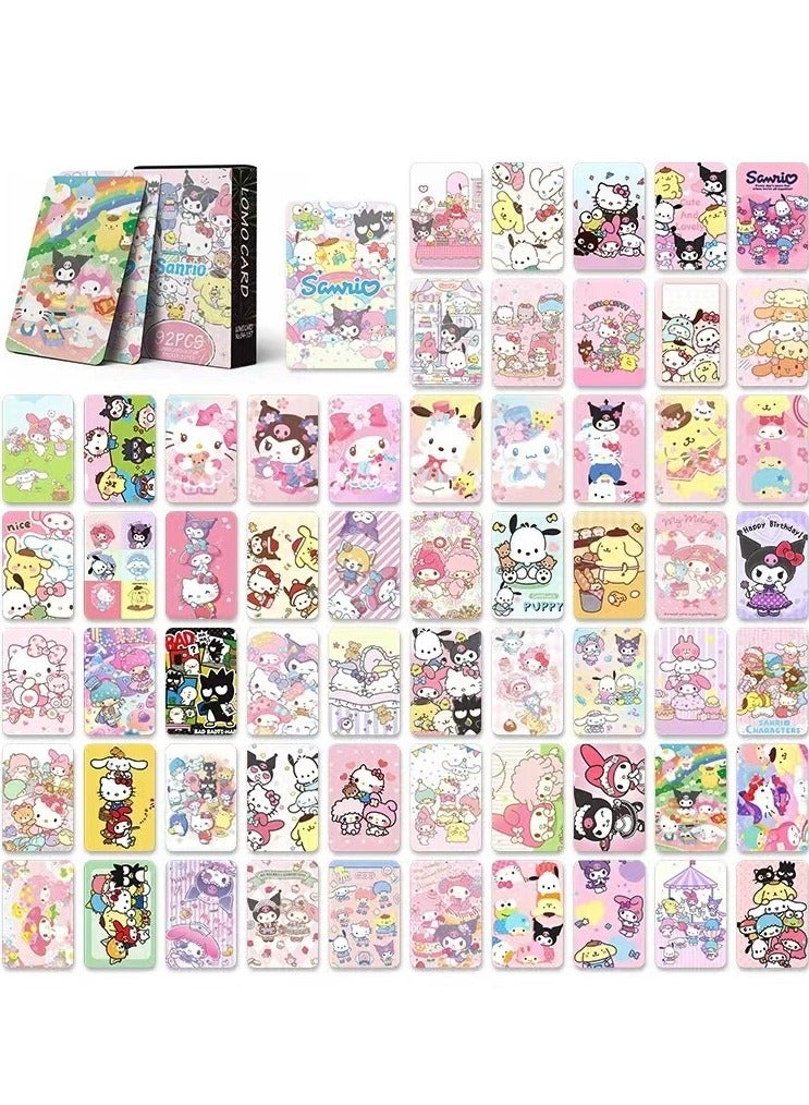 NIBEMINENT 92 قطعة بطاقات لومو كرتونية من سانريو لهواة الجمع والهدايا - Image 2