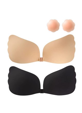 Sticky Bra, Strapless Push Up Backless Self Adhesive for Women 2 Pairs Invisible Lift up with Nipple Covers C cup - pzsku/ZAD08B4150AE1BE0C6B4EZ/45/_/1682667116/e0c2c478-f65a-43ab-baa5-90da01804dbb