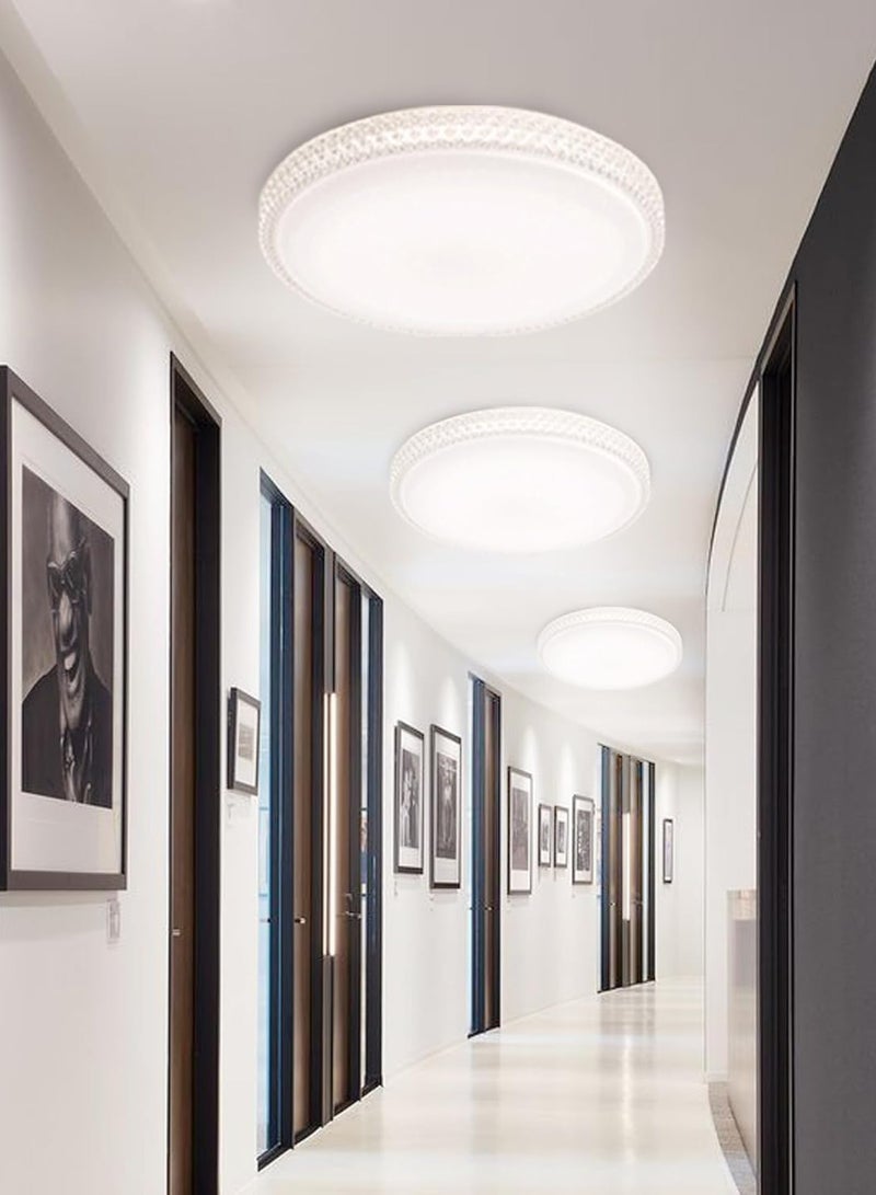 ESNCO ضوء سقف LED مدمج | ضوء سقف قابل للتعتيم للمطبخ وغرفة المعيشة | مصباح سقف LED دائري أبيض - Image 4