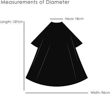TRIXES Hairdressing Gown Barbers Cape Black Full Length Cape Waterproof Unisex Professional BarbersHairdressers Gown for Hair Styling Cuts and Colours - Image 2