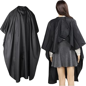 TRIXES Hairdressing Gown Barbers Cape Black Full Length Cape Waterproof Unisex Professional BarbersHairdressers Gown for Hair Styling Cuts and Colours - Image 4