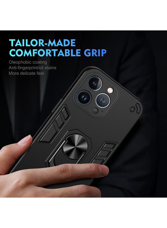 S-TOP Case For iPhone 13 Pro Shockproof Metal Ring Holder Phone Case - Image 5