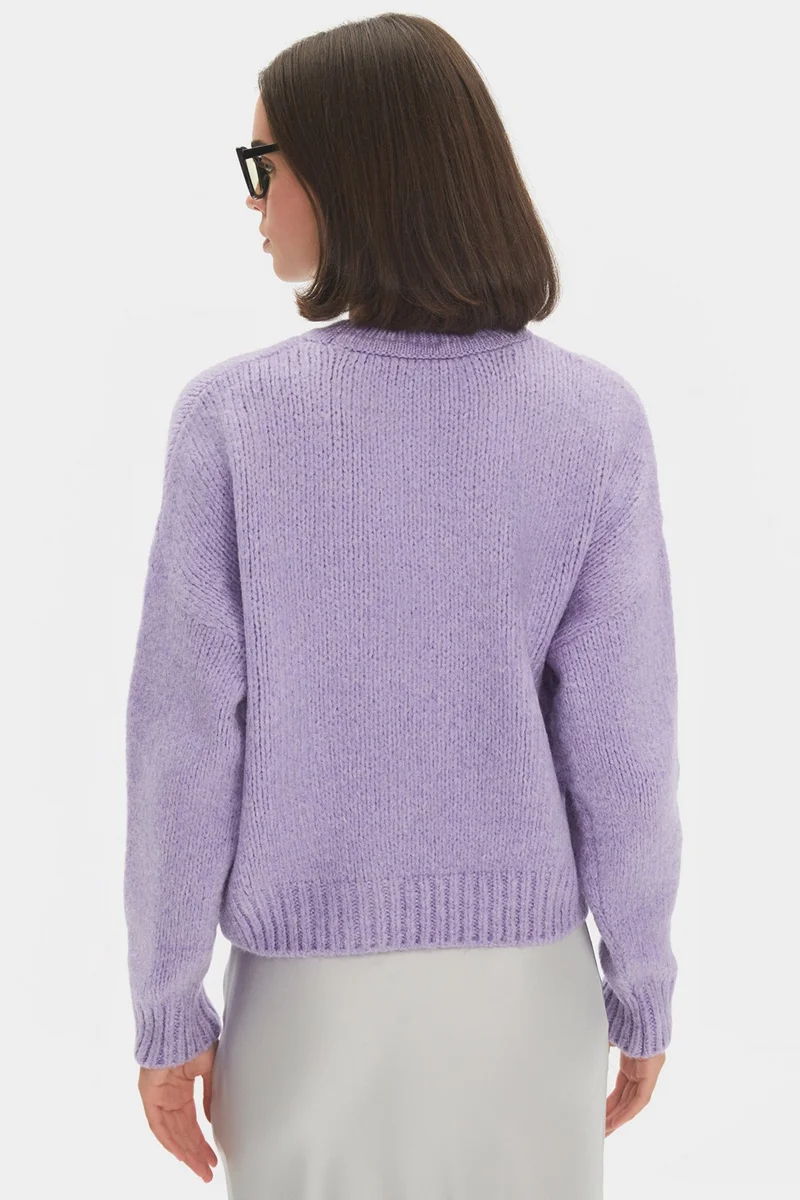 JUNE Women's Wide Pattern Soft Texture Basic Knitwear Sweater