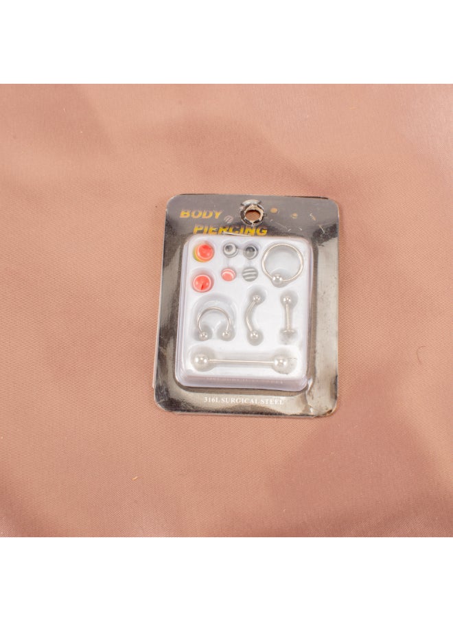 Generic Set of Silver Stainless Steel Body Piercing  - Image 2