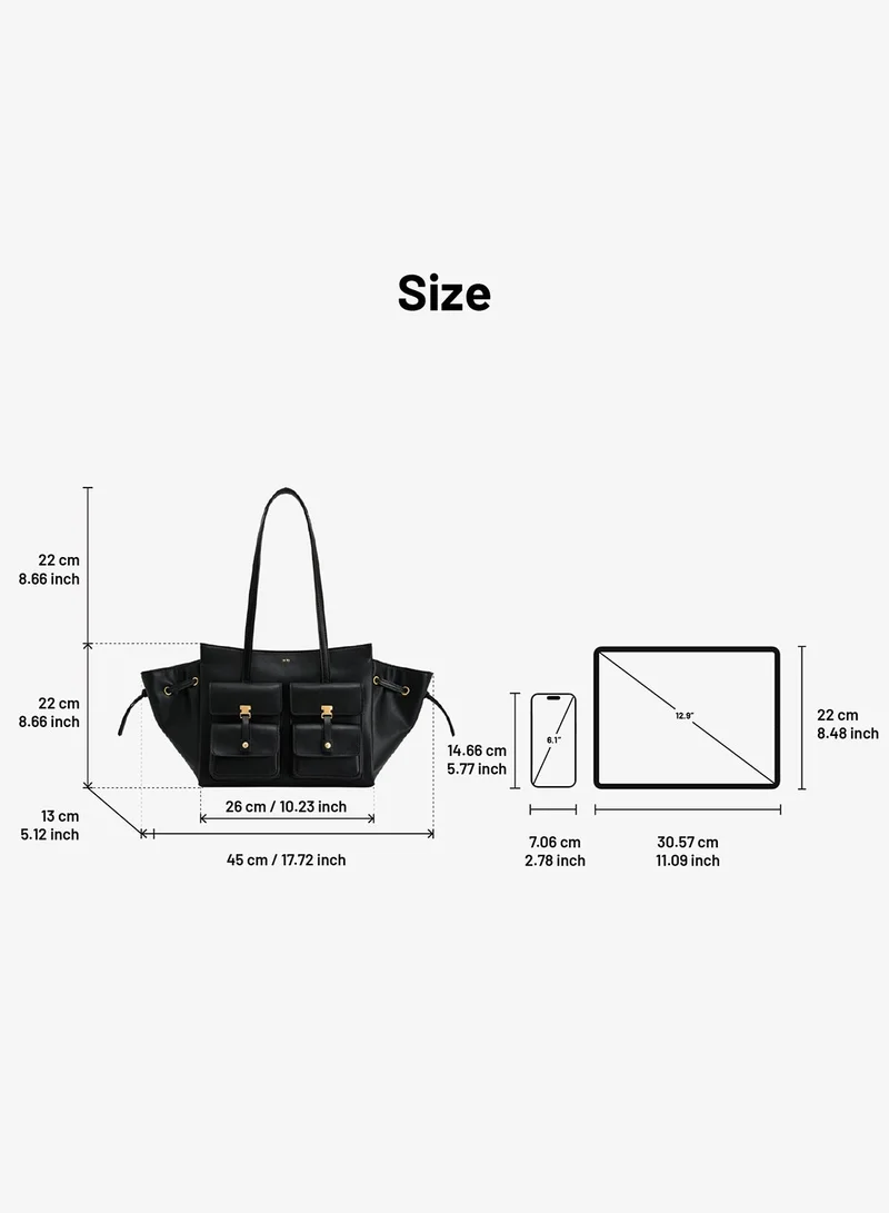 Jw Pei Black Linda Tote Bag for Women | Best Price UAE