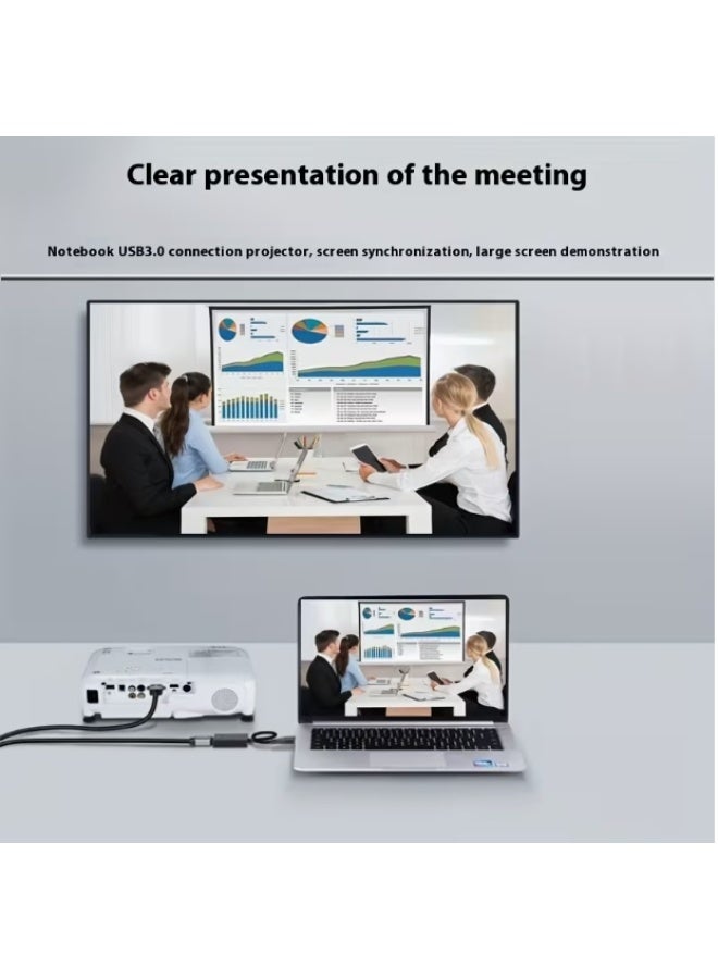 USB to HDMI Female Converter Adapter USB 3.0 to HDMI Video Adapter HD Conversion Cable, Suitable for Notebook, Computer, Projector HDTV Cable - Image 5