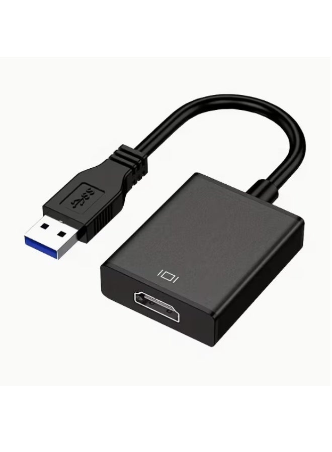 USB to HDMI Female Converter Adapter USB 3.0 to HDMI Video Adapter HD Conversion Cable, Suitable for Notebook, Computer, Projector HDTV Cable - Image 1