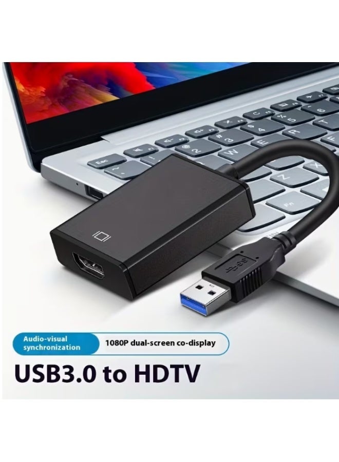 USB to HDMI Female Converter Adapter USB 3.0 to HDMI Video Adapter HD Conversion Cable, Suitable for Notebook, Computer, Projector HDTV Cable - Image 4