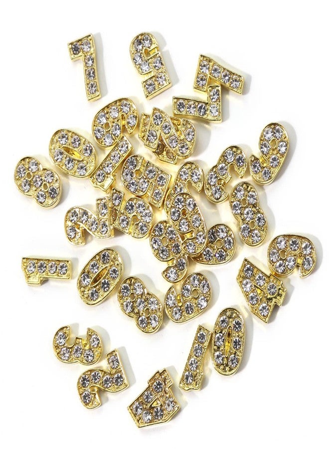 JERCLITY 30 Pieces Gold Number Nail Charms (0-9) for Nails Arabic Numerals 3D Nail Art Charms for Acrylic Nails Alloy Nail Rhinestones and Charms Nail Number Charms Gems for Women - Image 4