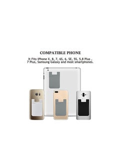 Excefore 3pcs Cellphone Card Holder Back Wallet, Silicone Adhesive Stick-on Credit Card ID Card Keeper  - Image 3