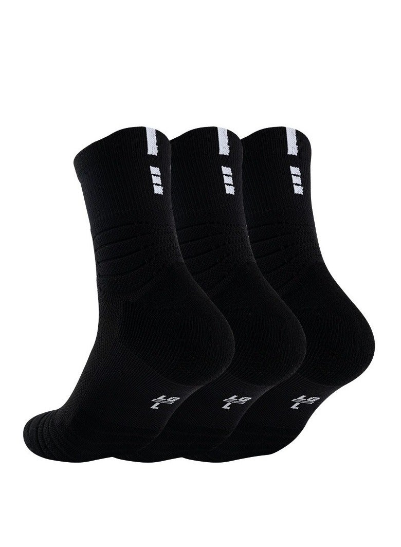 infino 3 Pairs Men's Sports Socks Anti-Blister Moisture Wicking Athletic for for Football Basketball Sports and Running Grip Socks - Image 1