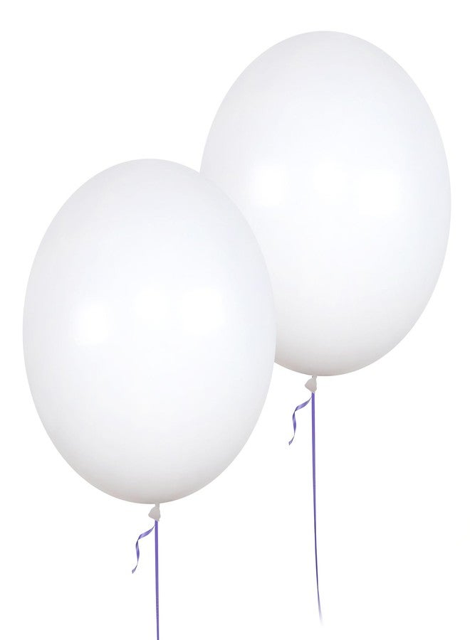 AZOWA 24 Inch White Balloon 10 Large Latex Balloons for Party Wedding Birthday Baby Shower Decoration (White, 10 Pcs) - Image 1