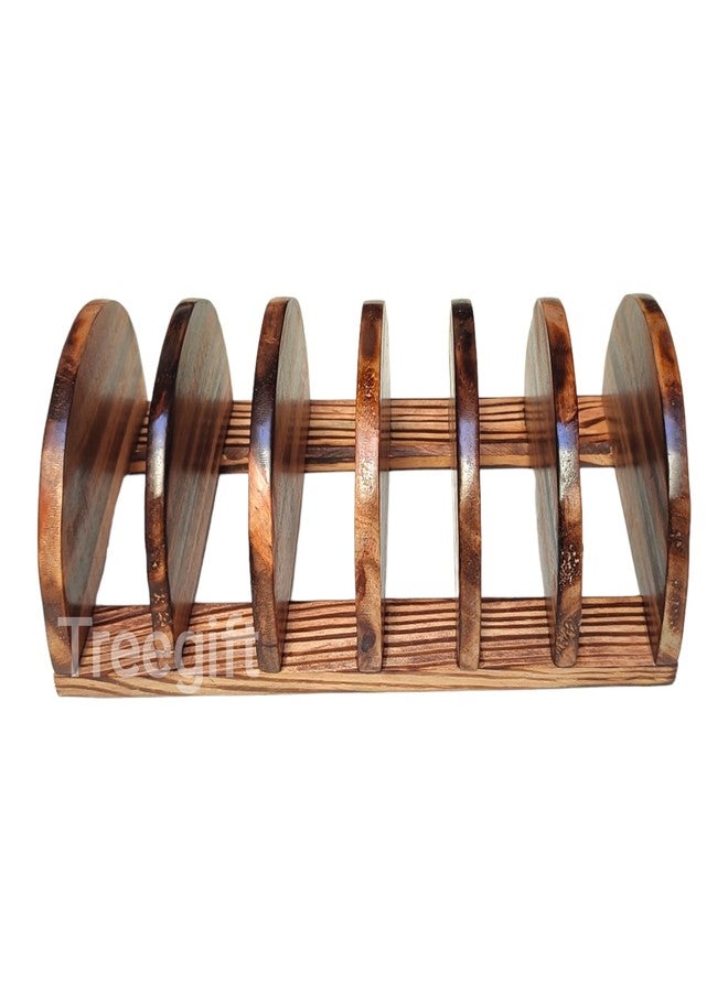Treegift Wooden Dish Rack,Plate Stand,Utensil Holder,Utensil Rack,Plate Rack for Modern Kitchen Storage,Dining Table.Pinewood,Size- (11" x 6" x 3") inch (Single) - Image 5