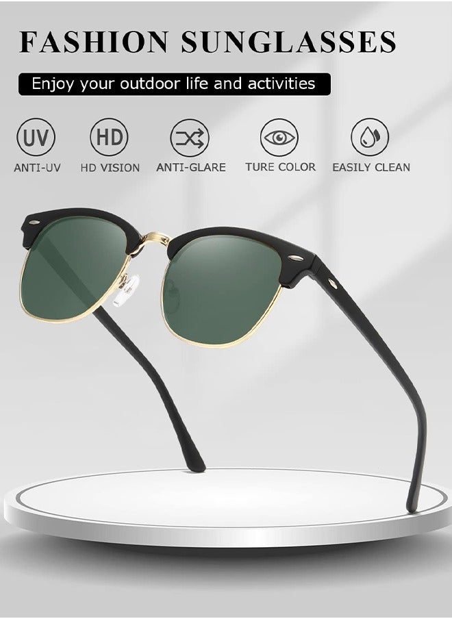 AZorb Semi Frame Sunglasses Men Women High Quality Classic Design Men's Ladies Sun Glassess Fashion Retro Sunglass Accessories UV400 Protection Shades for Driving Travel Daily  - Image 3