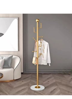 POWER (White) Coat Rack, Marble Base Freestanding Clothes Rack, Metal Coat Rack, Space Saving Hanger Storage Rack for Hanging Clothes, Handbags, Umbrellas  - Image 2