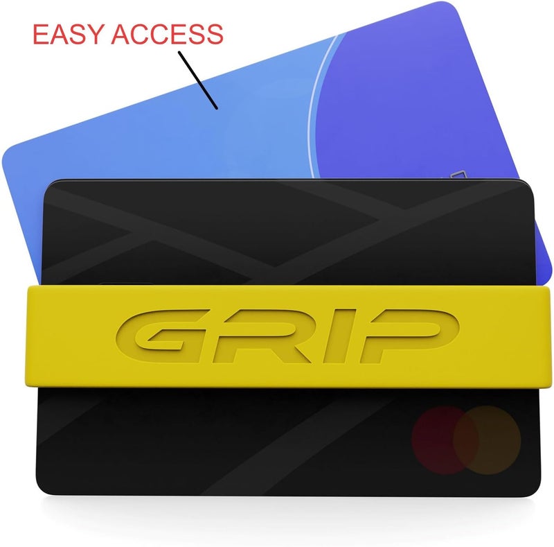 Grip Money Bands (Pack of 3) - YELLOW - Premium Silicone Band for Cash & Cards - Slim & Durable Design - Image 5