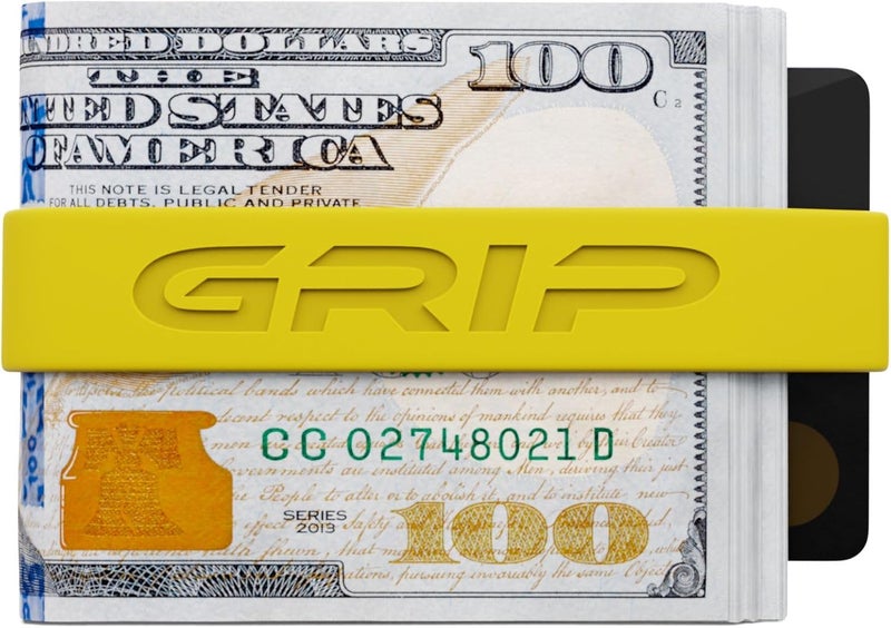 Grip Money Bands (Pack of 3) - YELLOW - Premium Silicone Band for Cash & Cards - Slim & Durable Design - Image 3