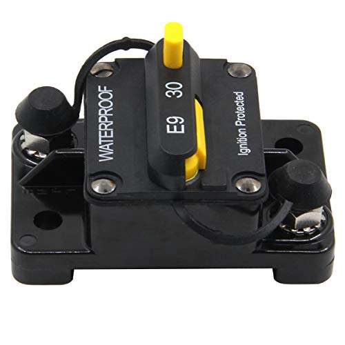 ZOOKOTO 30 Amp Circuit Breaker, Marine Trolling Motors Boat ATV Manual Power Fuse Rest, Waterproof 12V- 48V DC (30A) - Image 3