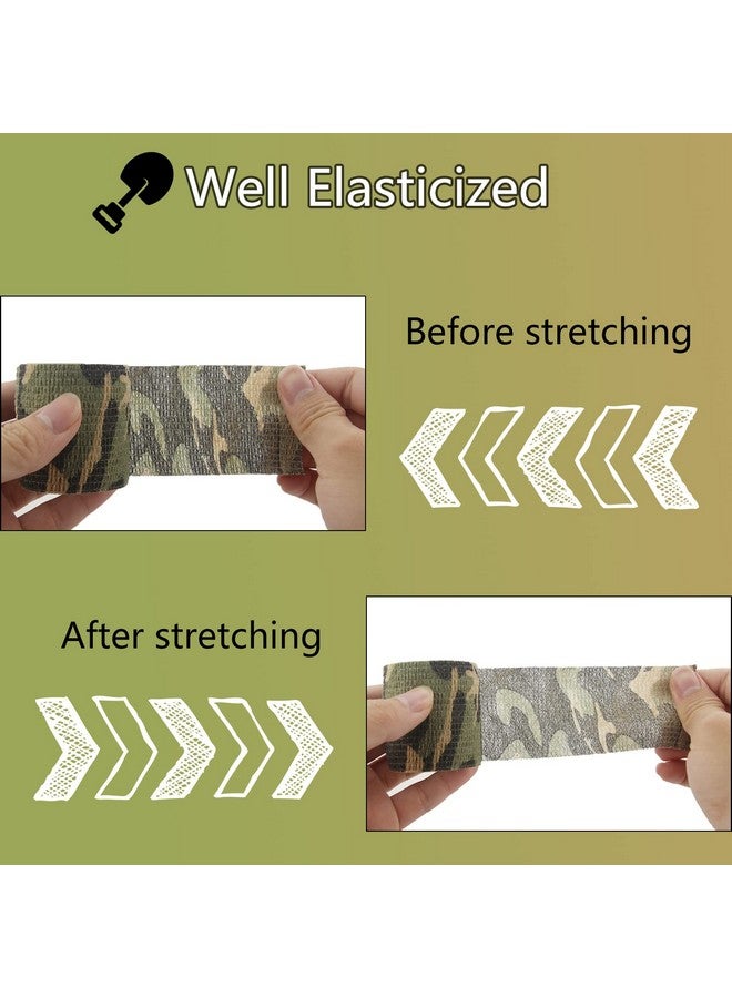 BOROLA Self-Adhesive Protective Camouflage Tape Cling Scope Wrap Camo Stretch Bandage For Camping,Flashlights,Bicycle,Range Finder Camera Etc.（4Pcs, Jungle Camo - Image 3