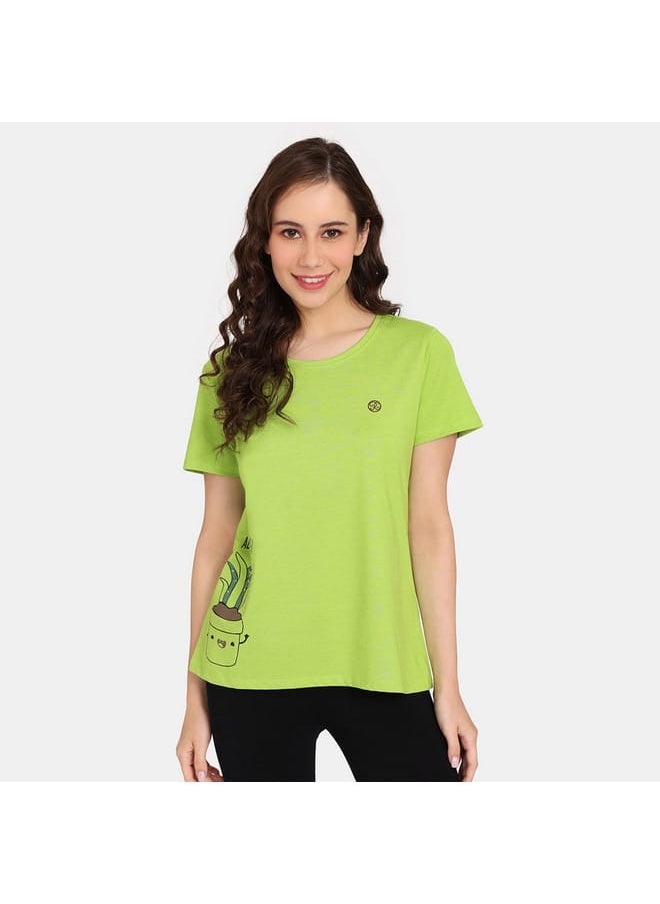 zivame Set of 2 - Zivame Printed T-shirt with Short Sleeves  - Image 4