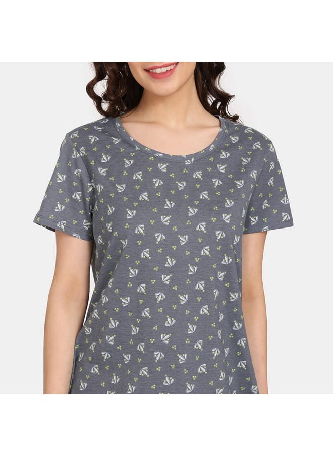 zivame Set of 2 - Zivame Printed T-shirt with Short Sleeves  - Image 3