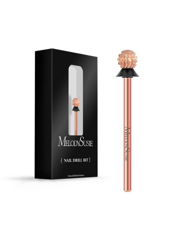 ميلودي سوزي بت باديكير على شكل كرة 5.0 مم، بتات كربيد التنجستن 3/32 بوصة، مناسبة لإزالة مسامير القدم والجلد الميت وبشرة الأظافر، بت للمبتدئين، ذهبي وردي، سلسلة بت-S، خشن للغاية - Image 1