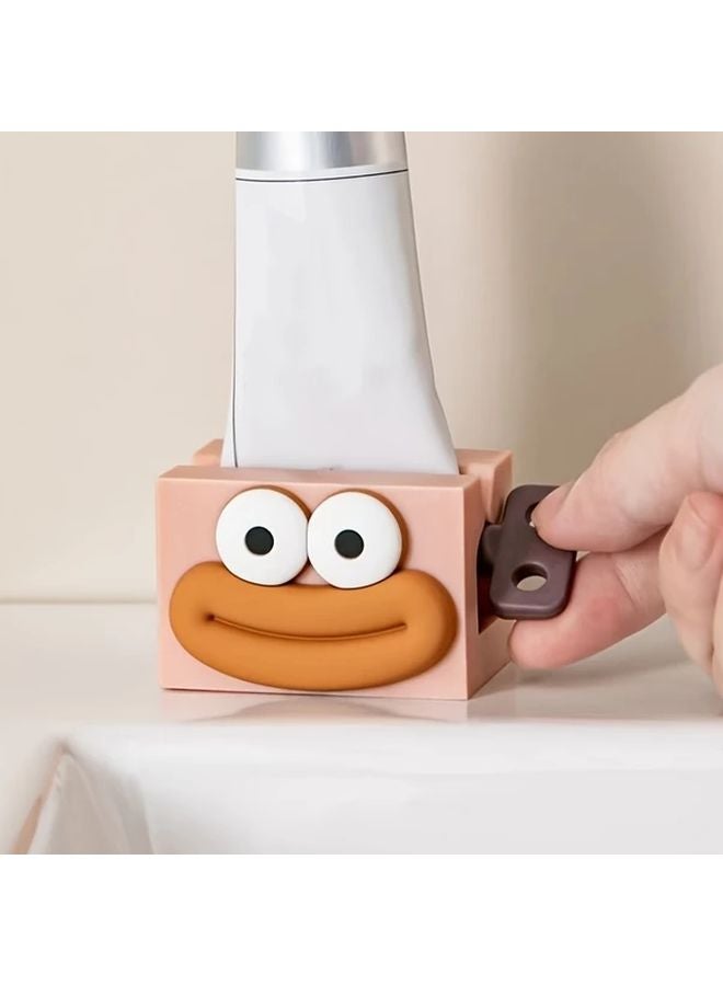 White Manual Toothpaste Dispenser Easy Squeeze Sausage Mouth Design Bathroom Accessory - Image 5