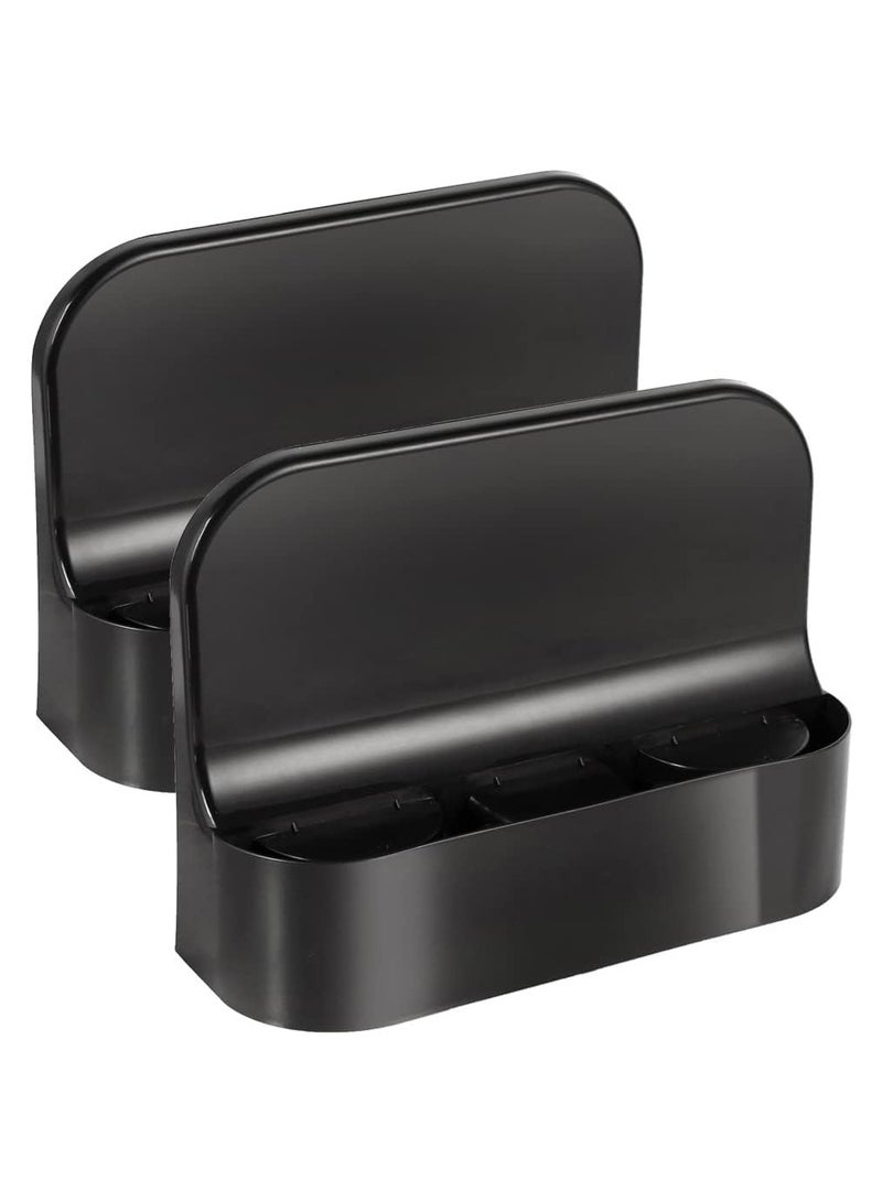 Generic 2 Pack Car Seat Gap Organizer Storage Box Cup Holder Car Console Side Pockets PU Leather Cellphones Key Cards Sunglasses Small Items Car Interior Accessories (Right and Left, Black)  - Image 5