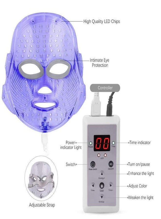 led mask for facial 7 led photon lights for skin photon mask skin rejuvenation - Image 2