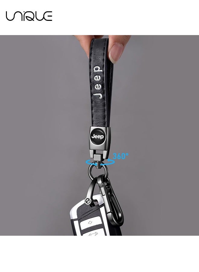 Unique Keychain - Jeep Key Chain - Leather Car Key Chain - Car Accessories - With Screwdriver - Black - Image 4