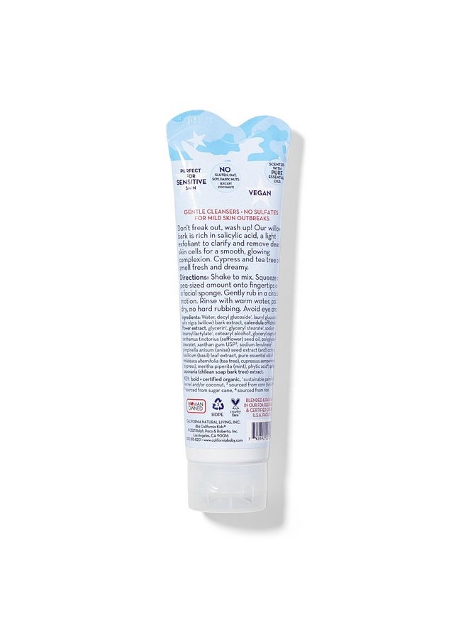 California Baby - California Kids Acne Face Wash | Gentle Hypoallergenic Face Wash | Exfoliating Face Wash + Cleans Pores | Kids Face Wash For Sensitive Skin | Salicylic Acid Face Cleanser | 1.8 Oz. / 51 Ml - Image 1
