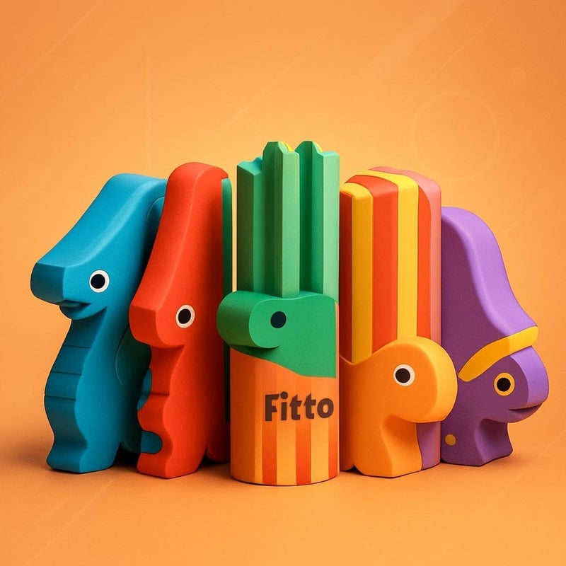 Fitto 6 Pieces Assorted Dinosaur Series Erasers, Assorted Color Stationery - Image 3