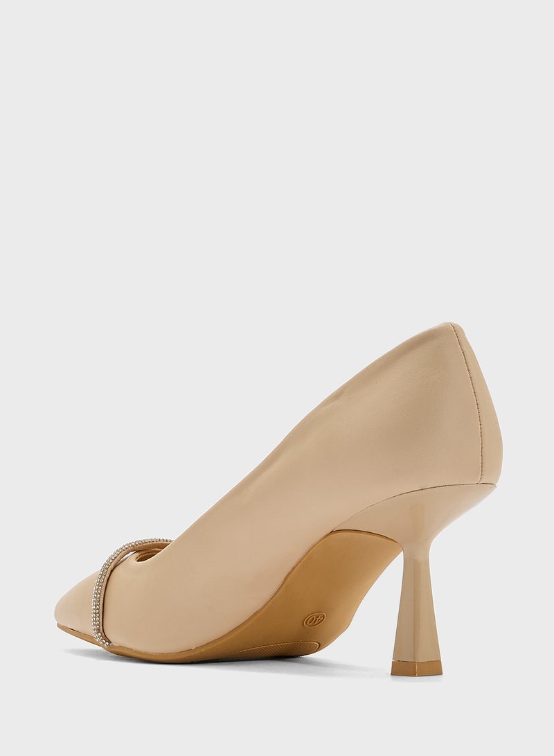 ELLA Diamante Heeled Pump  - Image 3