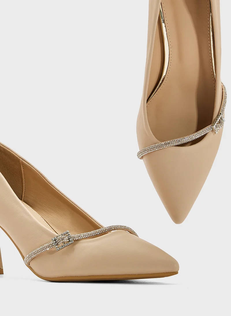 ELLA Diamante Heeled Pump