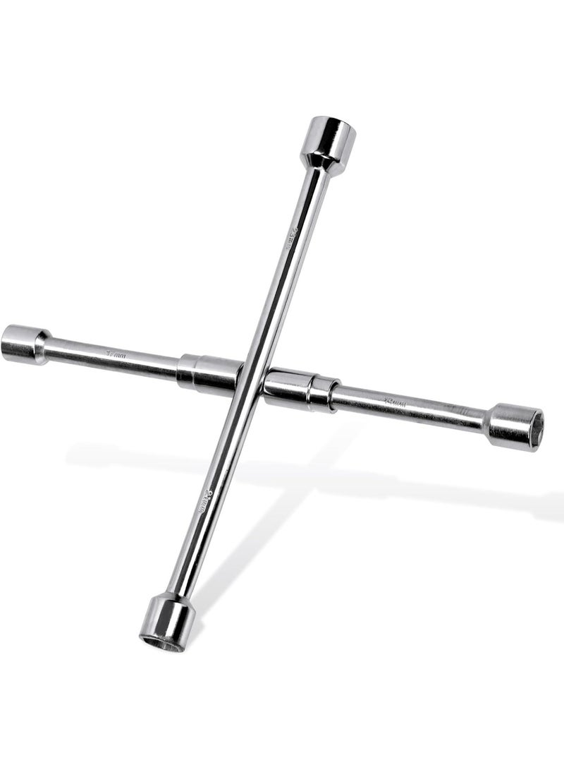 14-Inch Universal Folding 4-Way Cross Tire Wrench – Heavy-Duty, Practical Tool for Fast Tire Change & Daily Road Emergencies - Image 1