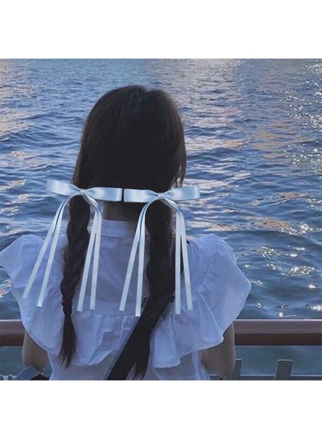 أوني AUONY 4 قطع مشابك شعر للنساء، شرائط شعر مزينة بالشراشيب ومشابك شعر ذات ذيل طويل للفتيات وإكسسوارات شعر للنساء - Image 5