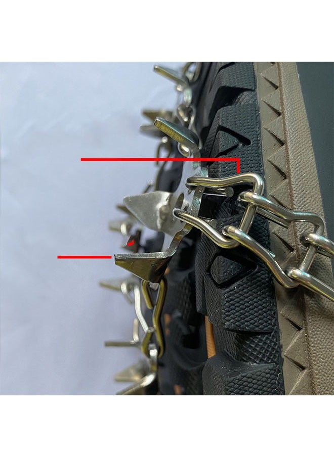 Generic 19 Spikes Crampons for Boots Shoes Women Men Anti Slip Stainless Steel Spikes Safe Protect for Hiking Fishing Walking Climbing Mountaineering(Orange M)  - Image 3
