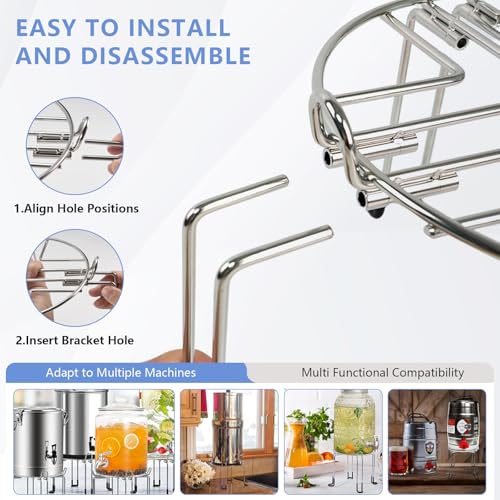 WERJH Water Filter Stand 6" Tall by 9" Wide Compatible with Berkey Big, Royal and Travel System, Countertop Stainless Steel Stand for Most Medium Gravity Fed Water Coolers - Image 5