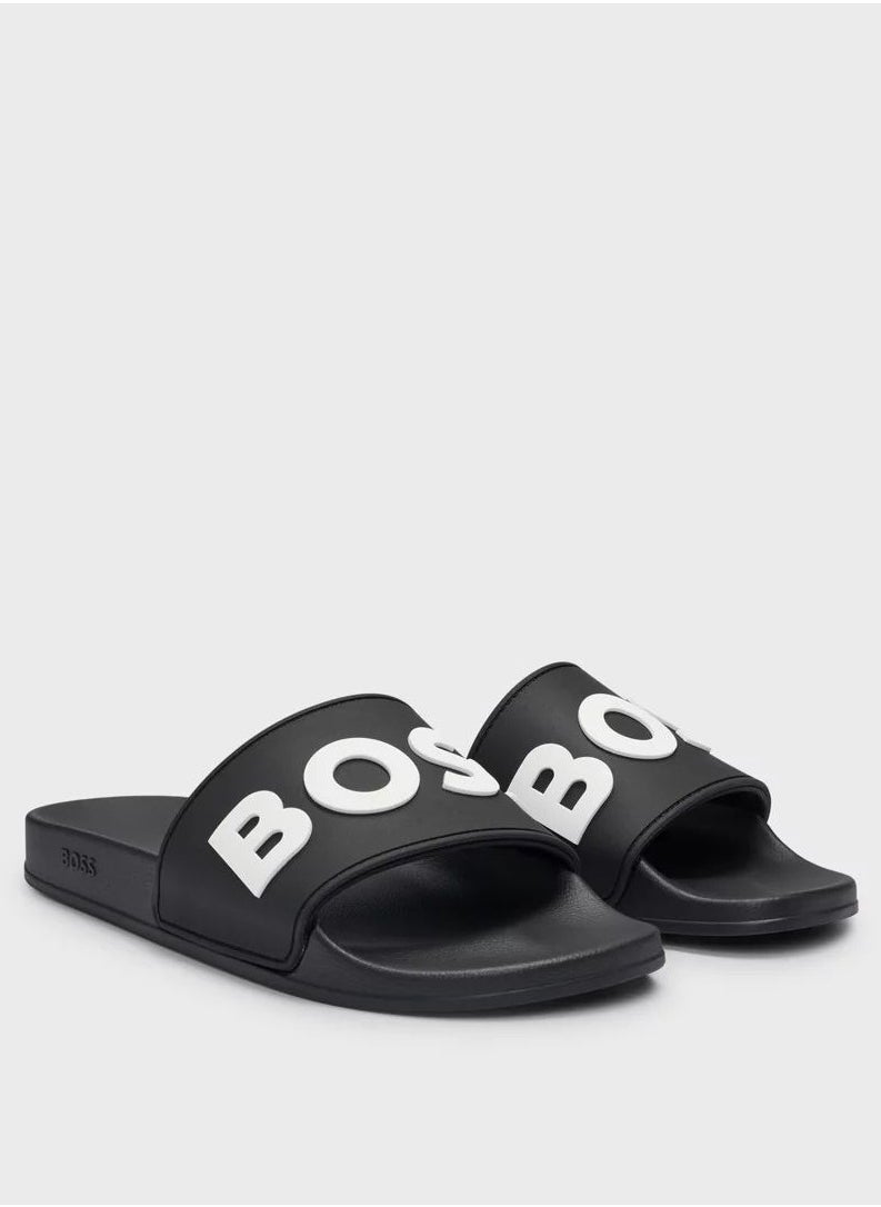 BOSS - Hugo Boss Black Slides For Men EU 40- Standard Size - Image 1