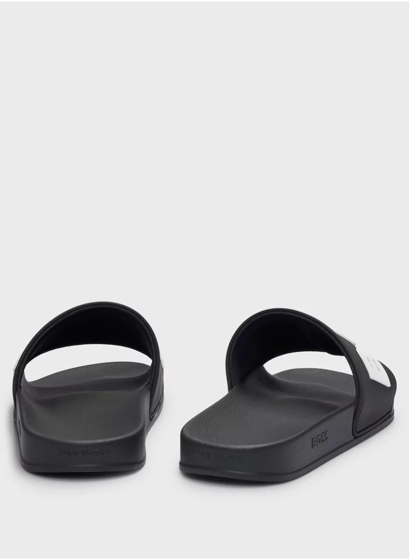 BOSS - Hugo Boss Black Slides For Men EU 40- Standard Size - Image 1